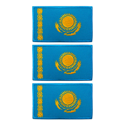 3 Pieces All Countries Flag Patches, 7×4 cm Embroidered Iron-On/Sew On National Flags, World Country Badge Appliques for Vest, Jacket, Backpack, Hat, (K-S)
