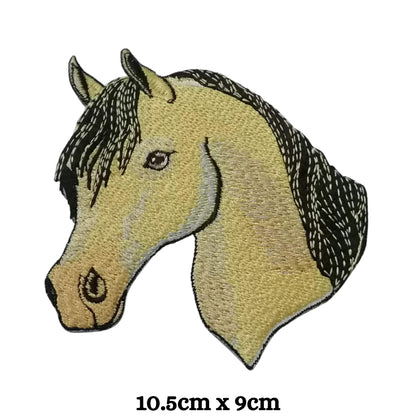 Horse face Animal Embroidery Iron-On Patches for Clothing Sew-On Applique for DIY Crafts Denim Jackets Jeans Backpacks