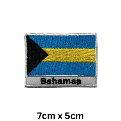 National Country Flag Iron On Patch, Set of 3, Embroidered Fabric Applique, 7cm x 5cm, Rectangular, United Kingdom Theme, for Jackets, Bags, Hats and Crafts (A-J)