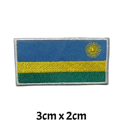 All Country Flag Patches (3 × 2 cm), Embroidered Iron-On/Sew On National Flags, Badge Traveler Gift Patch for Jacket, Backpack, Hat DIY Craft
