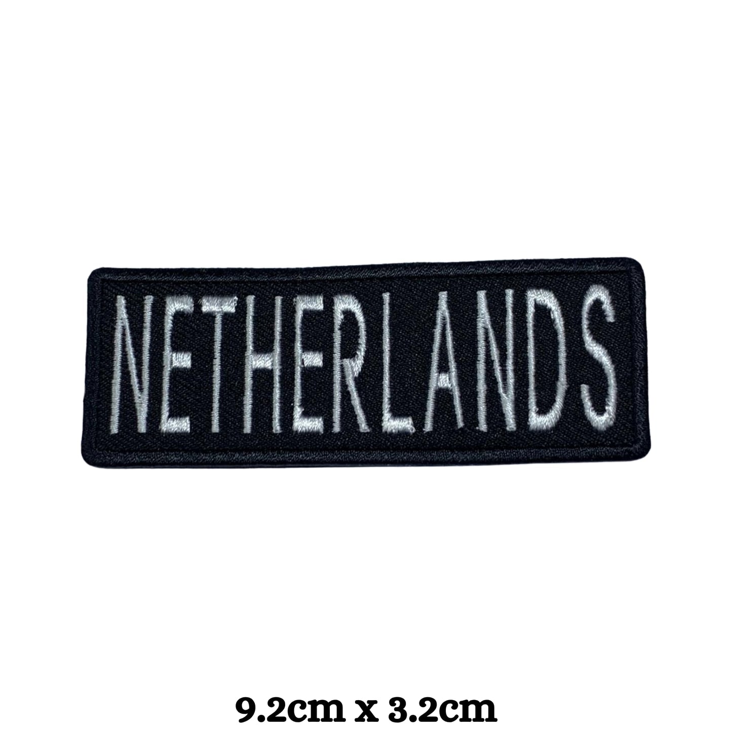 BeBuz Netherlands Flag Embroidered Patches, Iron-On/Sew-On Applique, Shield, Round, Heart and Rectangle Flag Badges for Jackets, Bags, Uniforms, Various Sizes