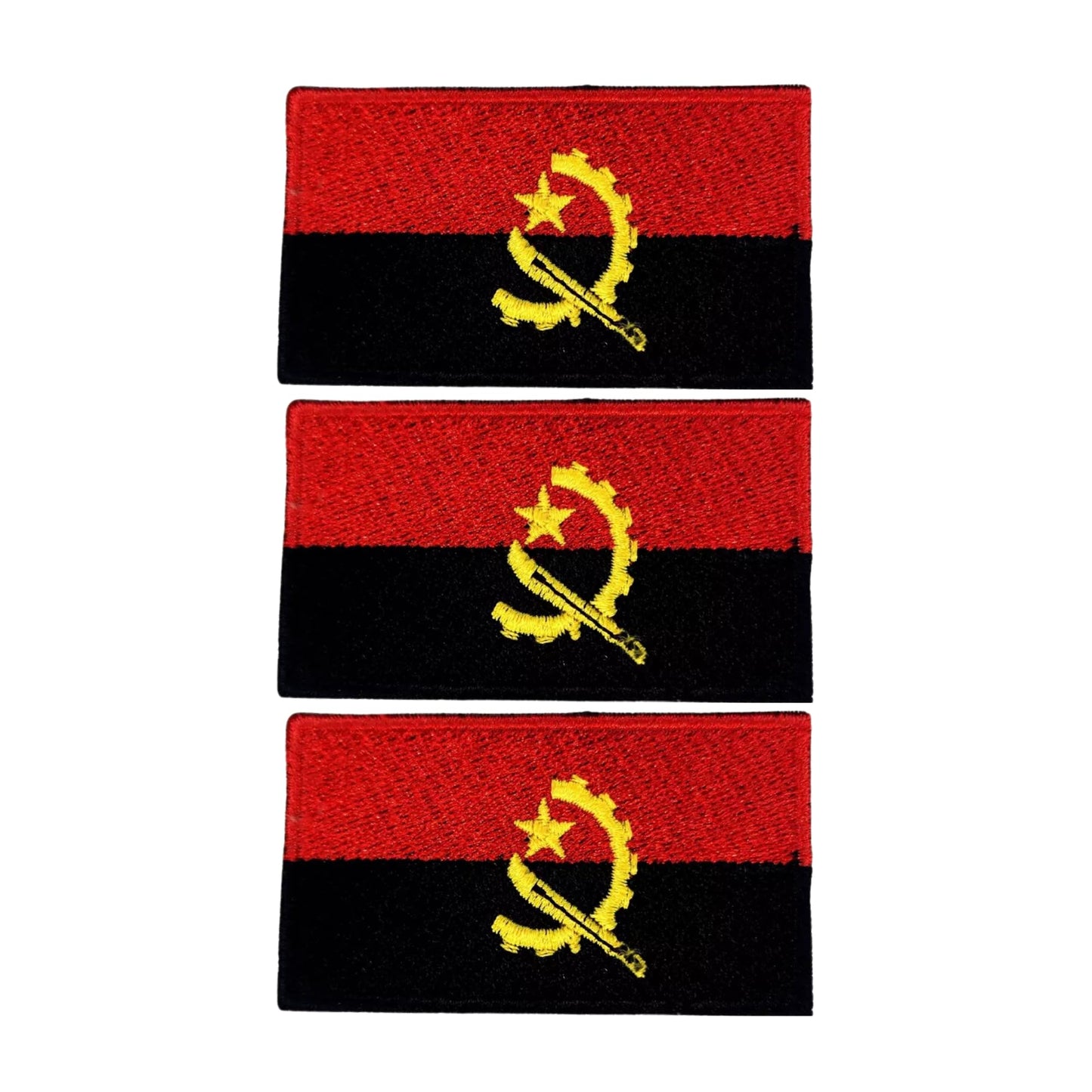 3 Pieces All Countries Flag Patches, 7×4 cm Embroidered Iron-On/Sew On National Flags, World Country Badge Appliques for Vest, Jacket, Backpack, Hat, (K-S)