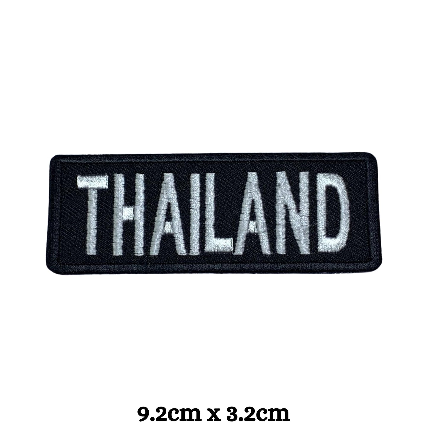 Thailand Flag Embroidered Patch Set, Iron-On or Sew-On Applique Badges, Rectangle Shield Round Heart Shapes, for Jackets, Backpacks, Hats, Uniforms and Various Sizes