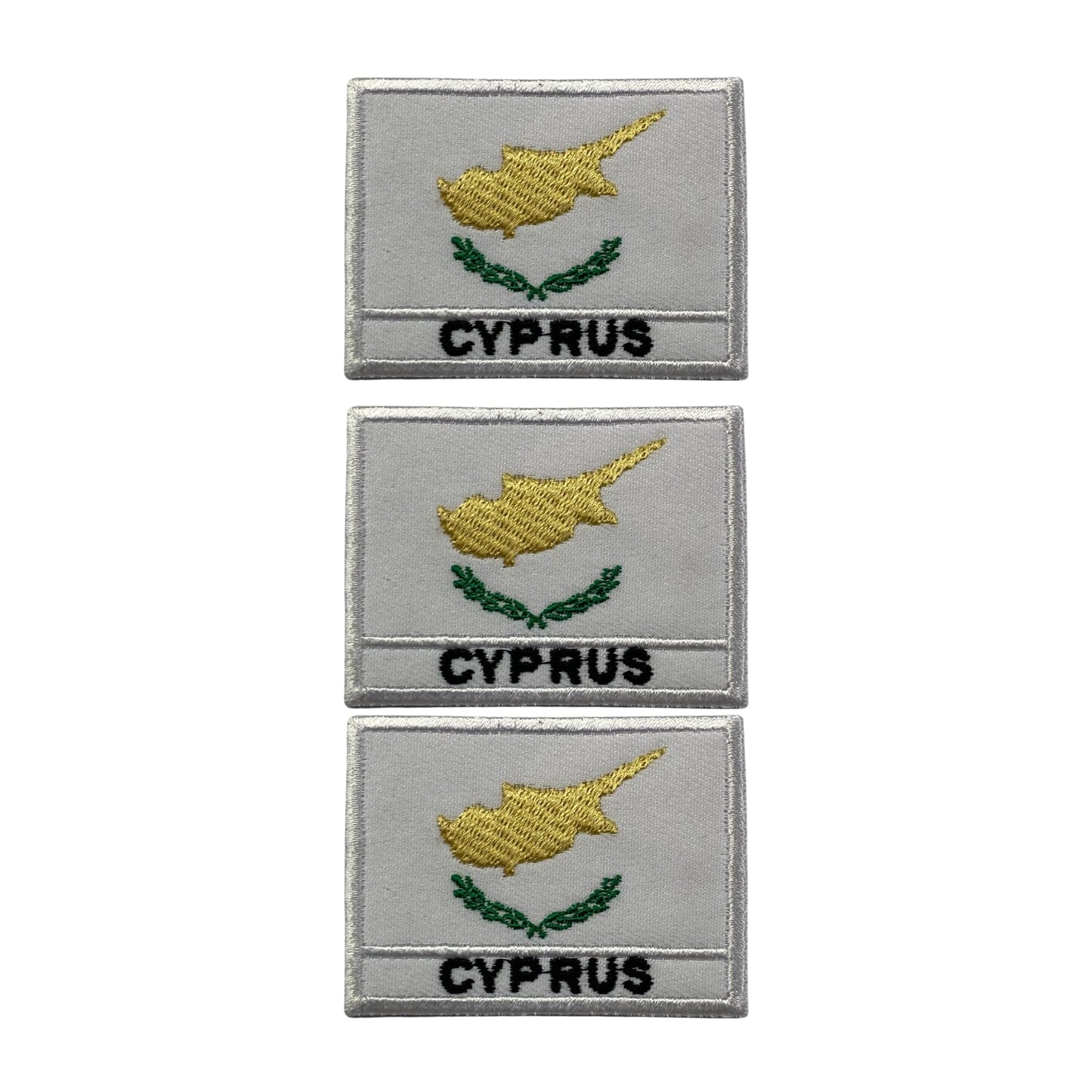 National Country Flag Iron On Patch, Set of 3, Embroidered Fabric Applique, 7cm x 5cm, Rectangular, United Kingdom Theme, for Jackets, Bags, Hats and Crafts (A-J)