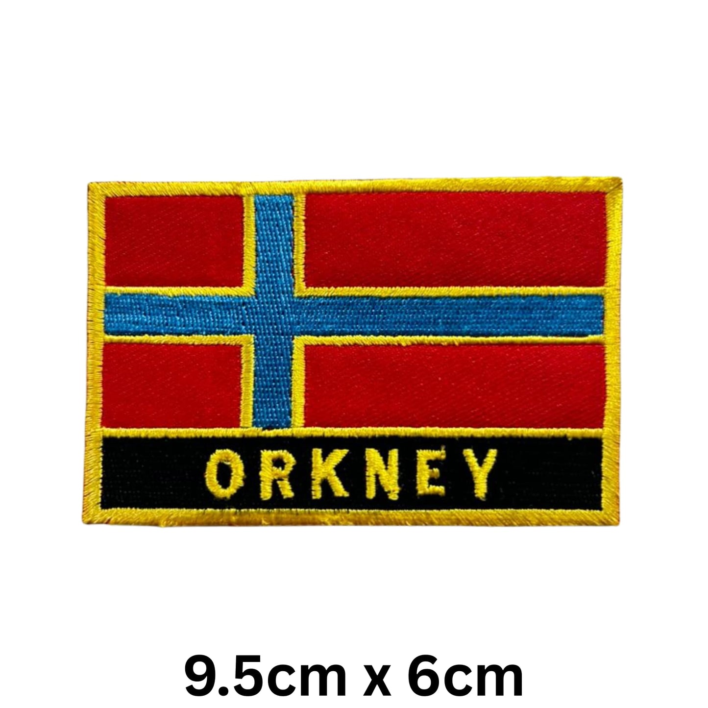 UK County Flag Patch 9.5cm x 6cm Embroidered Iron On/Sew On Badge Durable Fabric Applique for Jackets, Backpacks, Hats, and Clothing