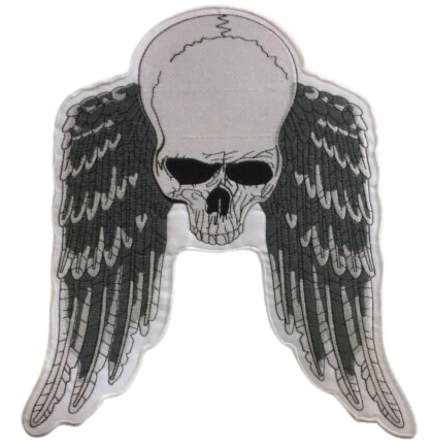 Skull with Wings Embroidery Iron-On Patches for Clothing Sew-On Applique for DIY Crafts Denim Jackets Jeans Backpacks