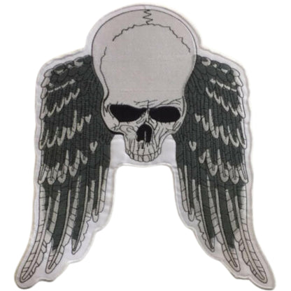 Skull with Wings Embroidery Iron-On Patches for Clothing Sew-On Applique for DIY Crafts Denim Jackets Jeans Backpacks