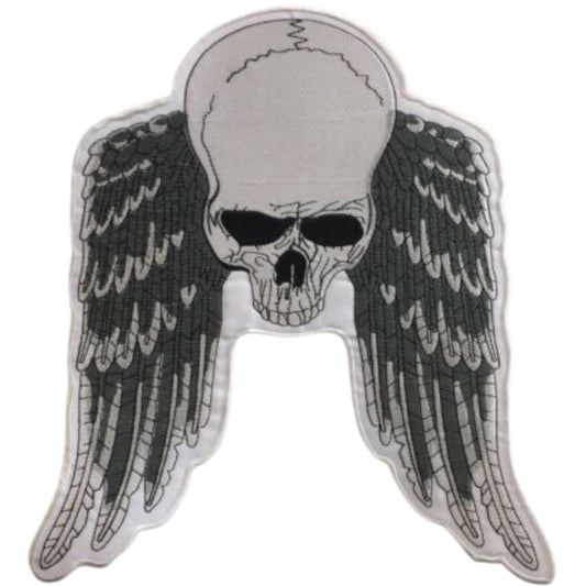 Skull with Wings Embroidery Iron-On Patches for Clothing Sew-On Applique for DIY Crafts Denim Jackets Jeans Backpacks