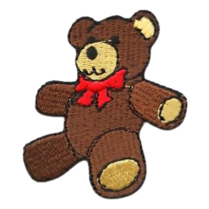 Pink Teddy Bear Embroidery Iron-On Patches for Clothing Sew-On Applique for DIY Crafts Denim Jackets Jeans Backpacks