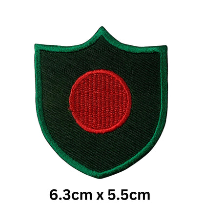 Bangladesh Flag Embroidered Patches, Iron-On/Sew-On Applique, Shield, Round, Heart and Rectangle Flag Badges for Jackets, Bags, Uniforms, Various Sizes