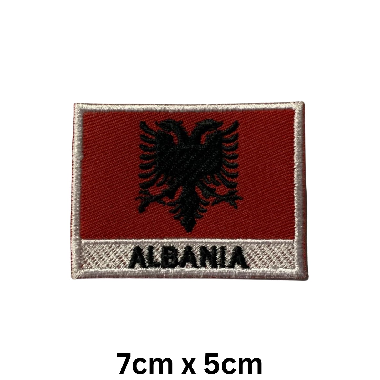 National Country Flag Iron On Patch, Set of 3, Embroidered Fabric Applique, 7cm x 5cm, Rectangular, United Kingdom Theme, for Jackets, Bags, Hats and Crafts (A-J)