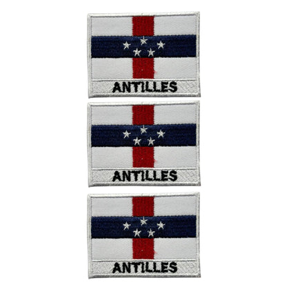 National Country Flag Iron On Patch, Set of 3, Embroidered Fabric Applique, 7cm x 5cm, Rectangular, United Kingdom Theme, for Jackets, Bags, Hats and Crafts (A-J)