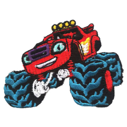 Monster Truck Toy Embroidery Iron-On Patches for Clothing Sew-On Applique for DIY Crafts Denim Jackets Jeans Backpacks