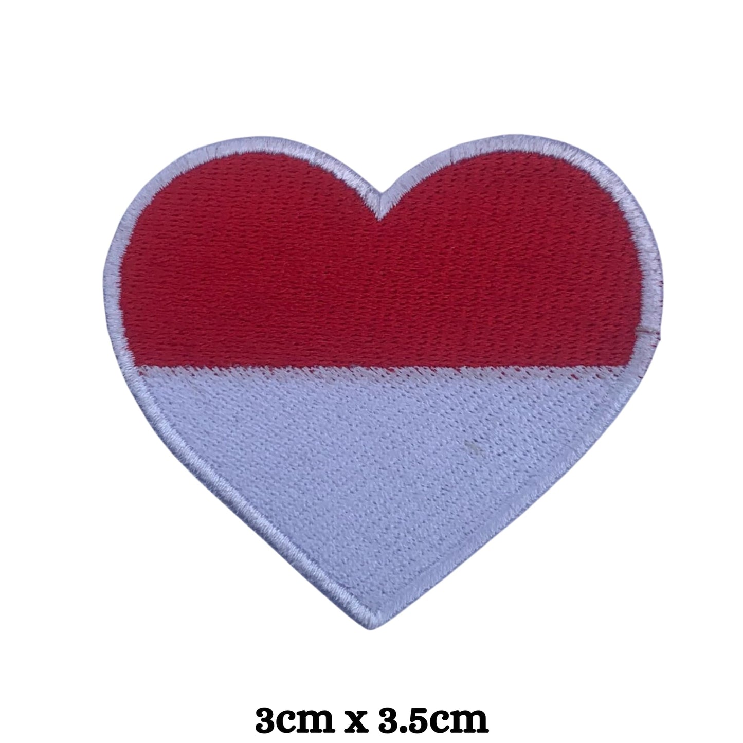 Indonesia Flag Embroidered Patch Set, Iron-On or Sew-On Applique Badges, Rectangle Shield Round Heart Shapes, for Jackets, Backpacks, Hats, Uniforms and Various Sizes