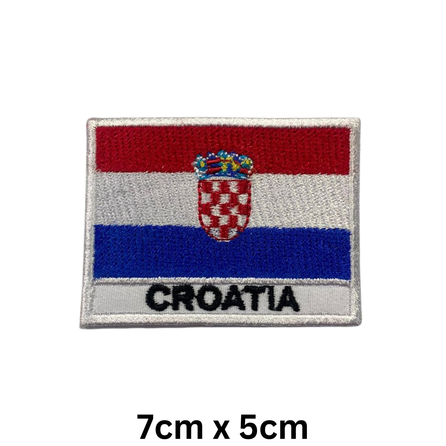 National Country Flag Iron On Patch, Set of 3, Embroidered Fabric Applique, 7cm x 5cm, Rectangular, United Kingdom Theme, for Jackets, Bags, Hats and Crafts (A-J)