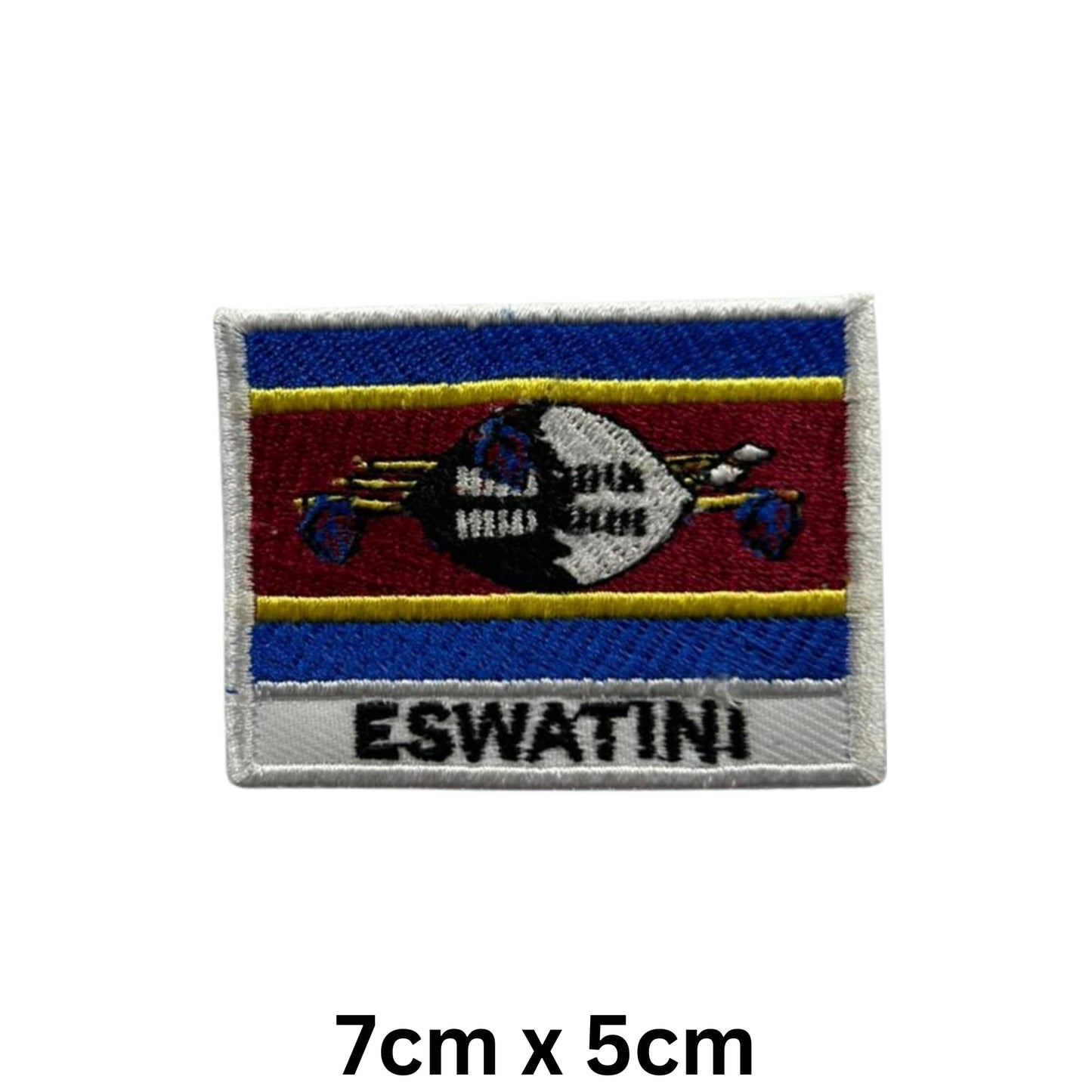 National Country Flag Iron On Patch, Set of 3, Embroidered Fabric Applique, 7cm x 5cm, Rectangular, United Kingdom Theme, for Jackets, Bags, Hats and Crafts (A-J)