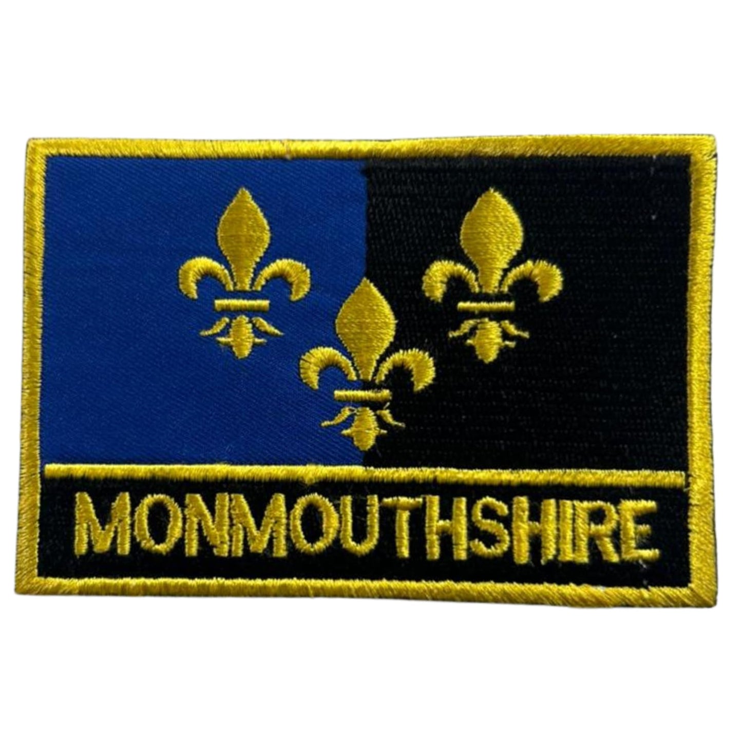UK County Flag Patch 9.5cm x 6cm Embroidered Iron On/Sew On Badge Durable Fabric Applique for Jackets, Backpacks, Hats, and Clothing