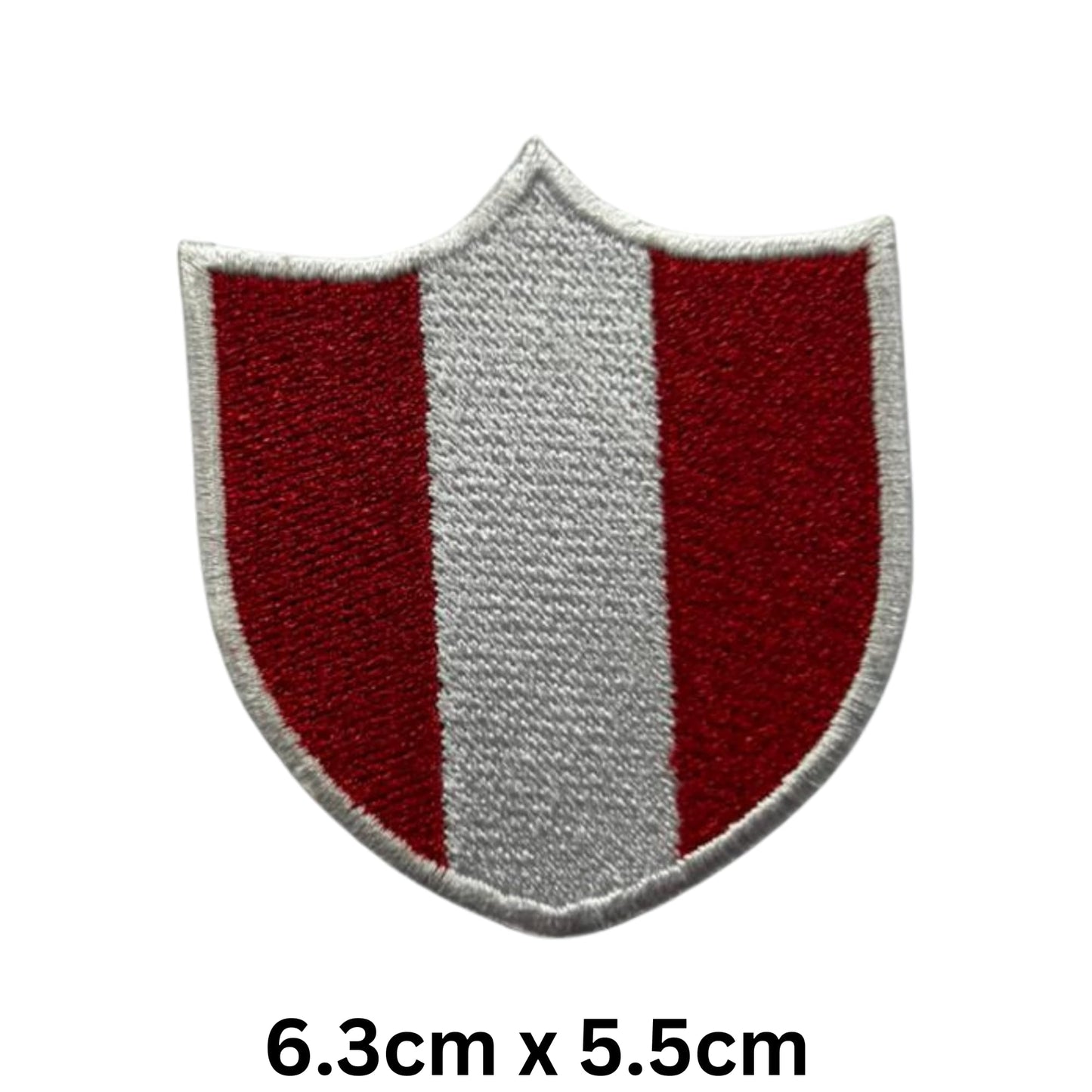 Peru Flag Embroidered Patch Set, Iron-On or Sew-On Applique Badges, Rectangle Shield Round Heart Shapes, for Jackets, Backpacks, Hats, Uniforms and Various Sizes