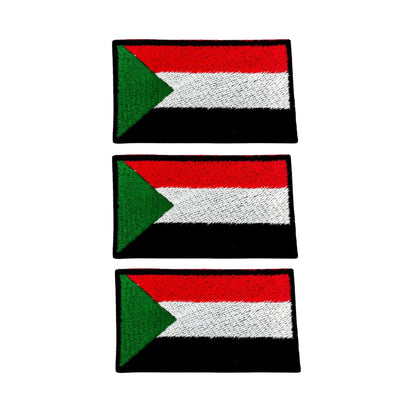 3 Pieces All Countries Flag Patches, 7×4 cm Embroidered Iron-On/Sew On National Flags, World Country Badge Appliques for Vest, Jacket, Backpack, Hat, (K-S)