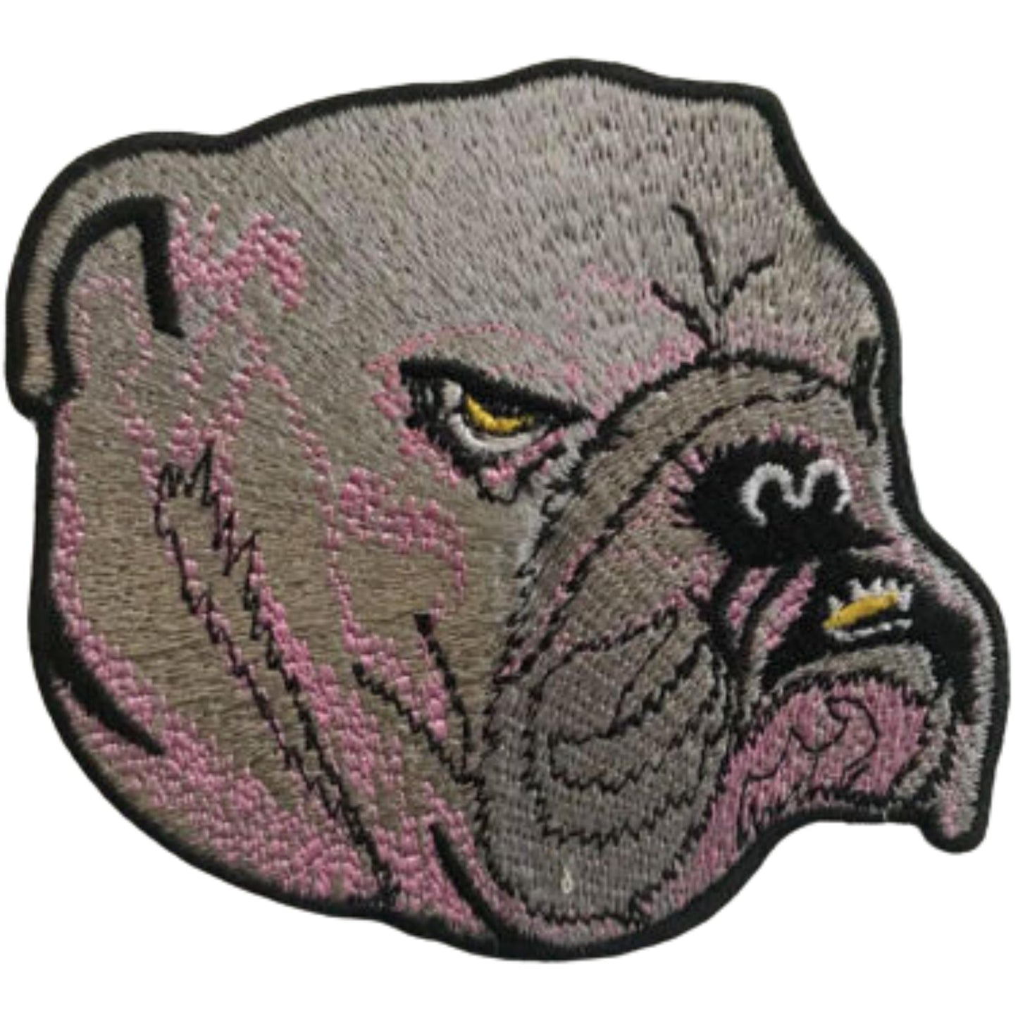 Angry Dog Face Embroidery Iron-On Patches for Clothing Sew-On Applique for DIY Crafts Denim Jackets Jeans Backpacks