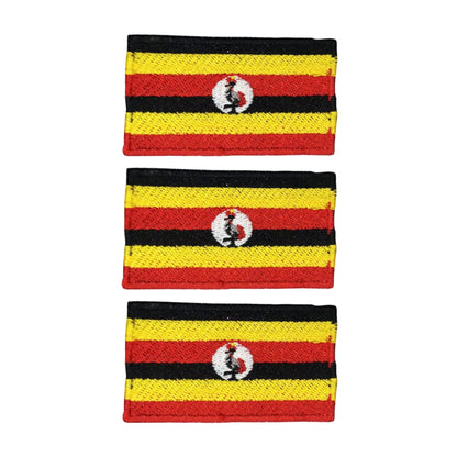 3 Pieces All Countries Flag Patches, 7×4 cm Embroidered Iron-On/Sew On National Flags, World Country Badge Appliques for Vest, Jacket, Backpack, Hat, (K-S)