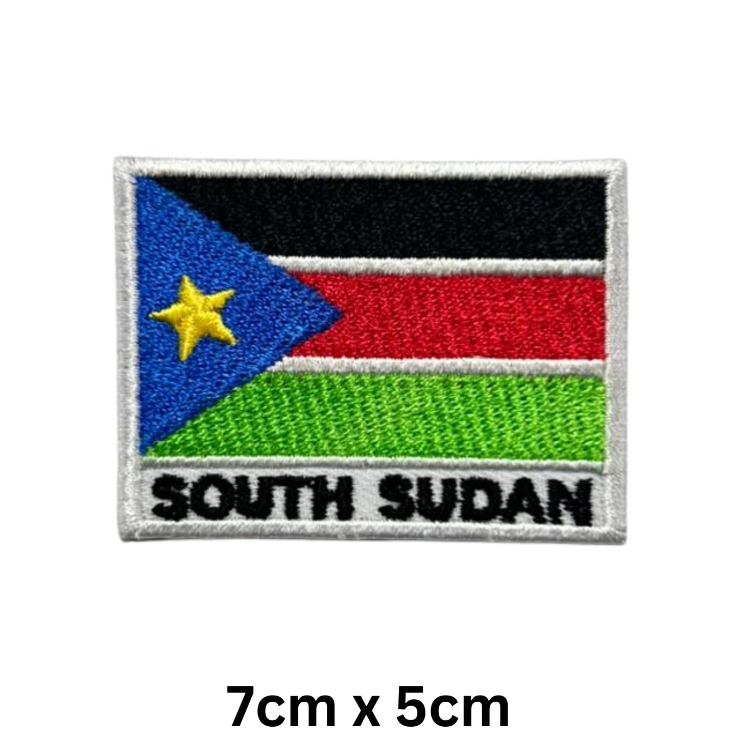 National Country Flag Iron On Patch, Set of 3, Embroidered Fabric Applique, 7cm x 5cm, Rectangular, United Kingdom Theme, for Jackets, Bags, Hats and Crafts (A-J)