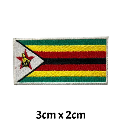 All Country Flag Patches (3 × 2 cm), Embroidered Iron-On/Sew On National Flags, Badge Traveler Gift Patch for Jacket, Backpack, Hat DIY Craft