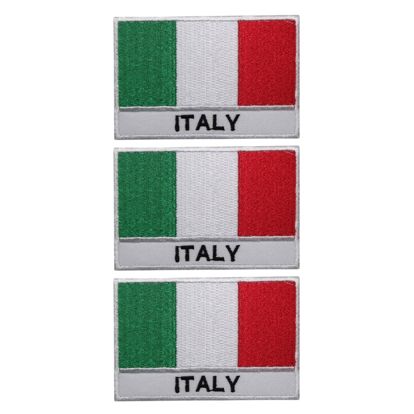 National Country Flag Iron On Patch, Set of 3, Embroidered Fabric Applique, 7cm x 5cm, Rectangular, United Kingdom Theme, for Jackets, Bags, Hats and Crafts (A-J)