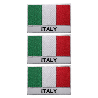 National Country Flag Iron On Patch, Set of 3, Embroidered Fabric Applique, 7cm x 5cm, Rectangular, United Kingdom Theme, for Jackets, Bags, Hats and Crafts (A-J)