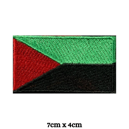 Martinique Flag Embroidered Patch Set, Iron-On or Sew-On Applique Badges, Rectangle Shield Round Heart Shapes, for Jackets, Backpacks, Hats, Uniforms and Various Sizes