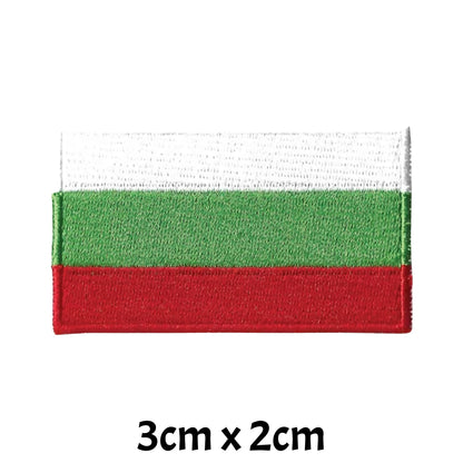 All Country Flag Patches (3 × 2 cm), Embroidered Iron-On/Sew On National Flags, Badge Traveler Gift Patch for Jacket, Backpack, Hat DIY Craft