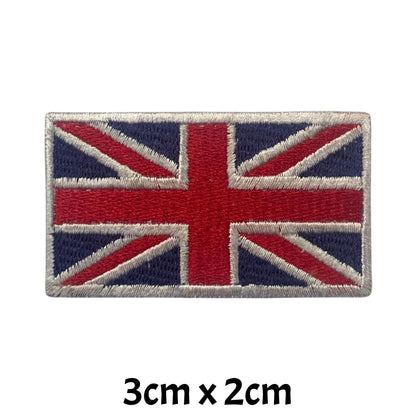 All Country Flag Patches (3 × 2 cm), Embroidered Iron-On/Sew On National Flags, Badge Traveler Gift Patch for Jacket, Backpack, Hat DIY Craft (K-S)