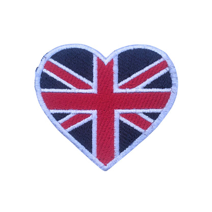 UK and England National Flag Embroidered Patches – Iron On/Sew On Badge in Different Shapes and Various Sizes for Jackets, Backpacks, Hats and DIY Crafts.
