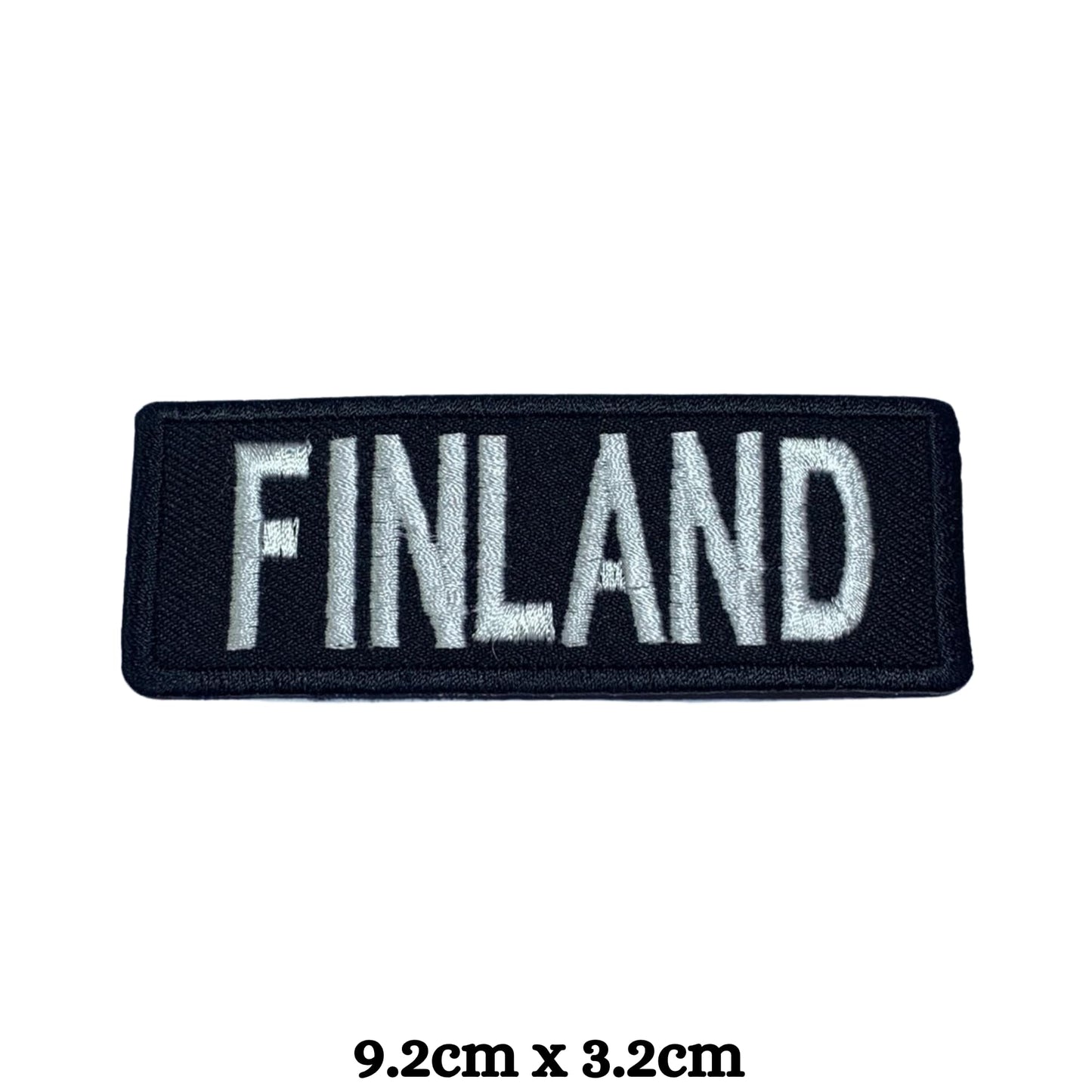 Finland Flag Embroidered Patch Set, Iron-On or Sew-On Applique Badges, Rectangle Shield Round Heart Shapes, for Jackets, Backpacks, Hats, Uniforms and Various Sizes