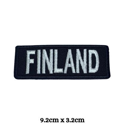 Finland Flag Embroidered Patch Set, Iron-On or Sew-On Applique Badges, Rectangle Shield Round Heart Shapes, for Jackets, Backpacks, Hats, Uniforms and Various Sizes