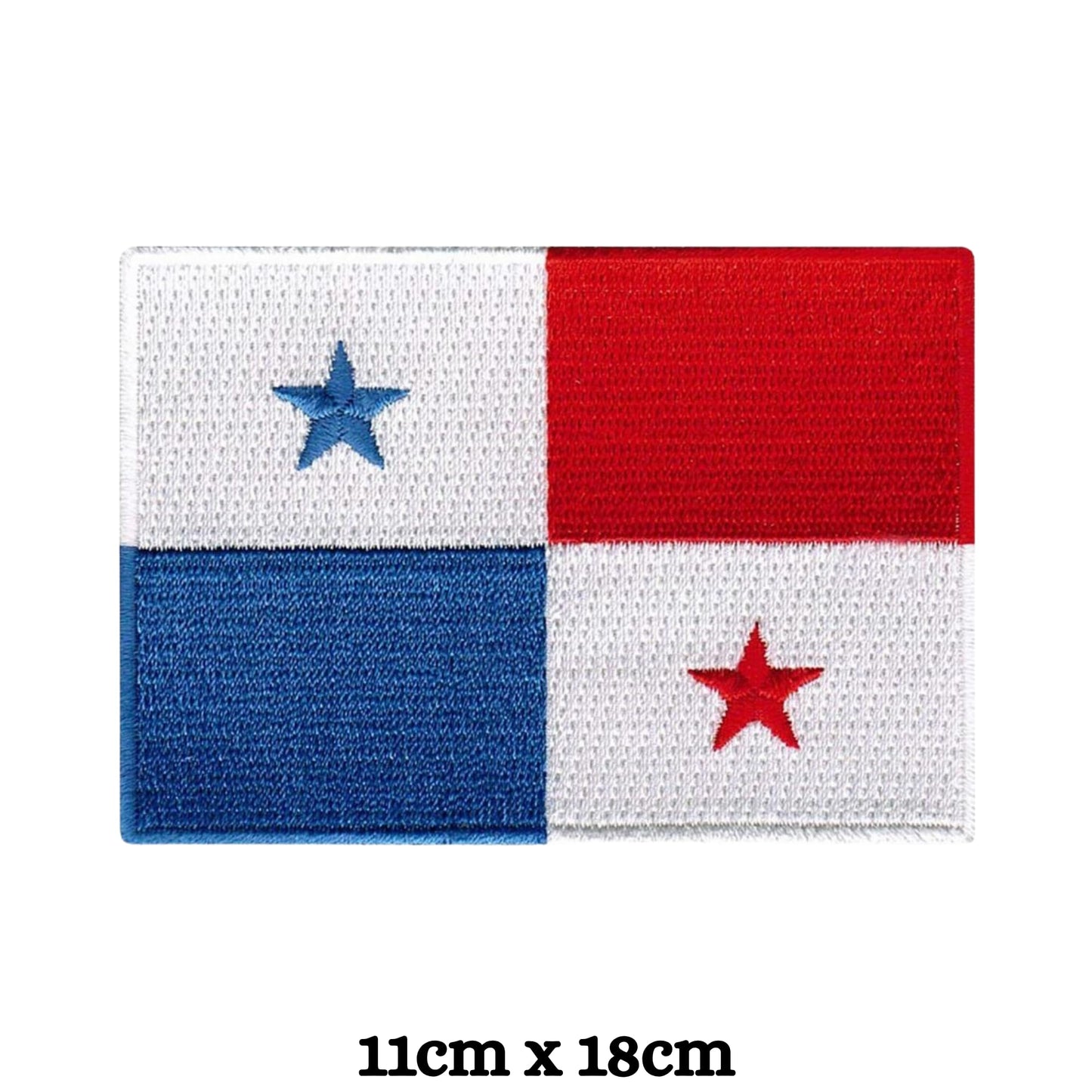 Panama Flag Embroidered Patches, Iron-On/Sew-On Applique, Shield, Round, Heart and Rectangle Flag Badges for Jackets, Bags, Uniforms, Various Sizes