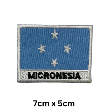 National Country Flag Iron On Patch, Set of 3, Embroidered Fabric Applique, 7cm x 5cm, Rectangular, United Kingdom Theme, for Jackets, Bags, Hats and Crafts (A-J)