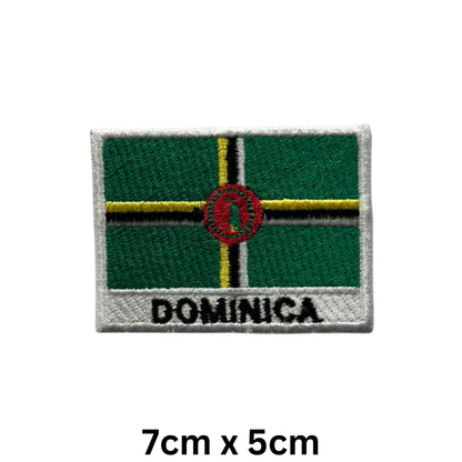 National Country Flag Iron On Patch, Set of 3, Embroidered Fabric Applique, 7cm x 5cm, Rectangular, United Kingdom Theme, for Jackets, Bags, Hats and Crafts (A-J)