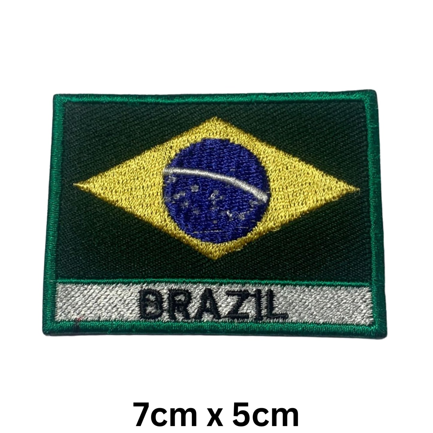 National Country Flag Iron On Patch, Set of 3, Embroidered Fabric Applique, 7cm x 5cm, Rectangular, United Kingdom Theme, for Jackets, Bags, Hats and Crafts (A-J)