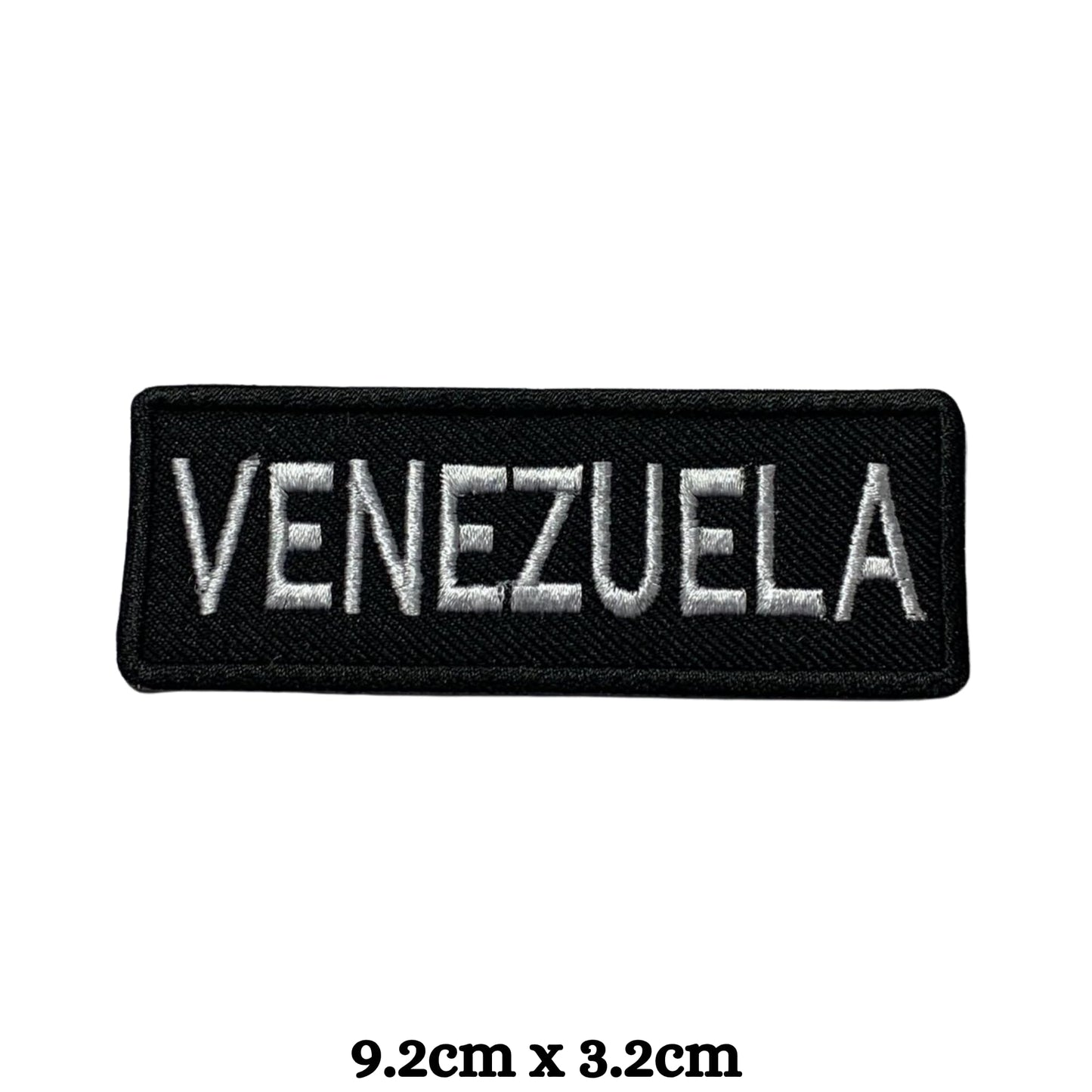 Venezuela Flag Embroidered Patch Set, Iron-On or Sew-On Applique Badges, Rectangle Shield Round Heart Shapes, for Jackets, Backpacks, Hats, Uniforms and Various Sizes