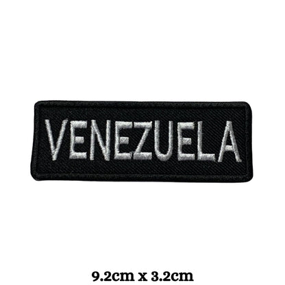 Venezuela Flag Embroidered Patch Set, Iron-On or Sew-On Applique Badges, Rectangle Shield Round Heart Shapes, for Jackets, Backpacks, Hats, Uniforms and Various Sizes