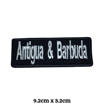 Antigua and Barbuda Flag Embroidered Patches, Iron-On/Sew-On Applique, Shield, Round, Heart and Rectangle Flag Badges for Jackets, Bags, Uniforms, Various Sizes