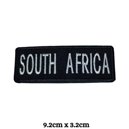 South Africa Flag Embroidered Patches, Iron-On/Sew-On Applique, Shield, Round, Heart and Rectangle Flag Badges for Jackets, Bags, Uniforms, Various Sizes