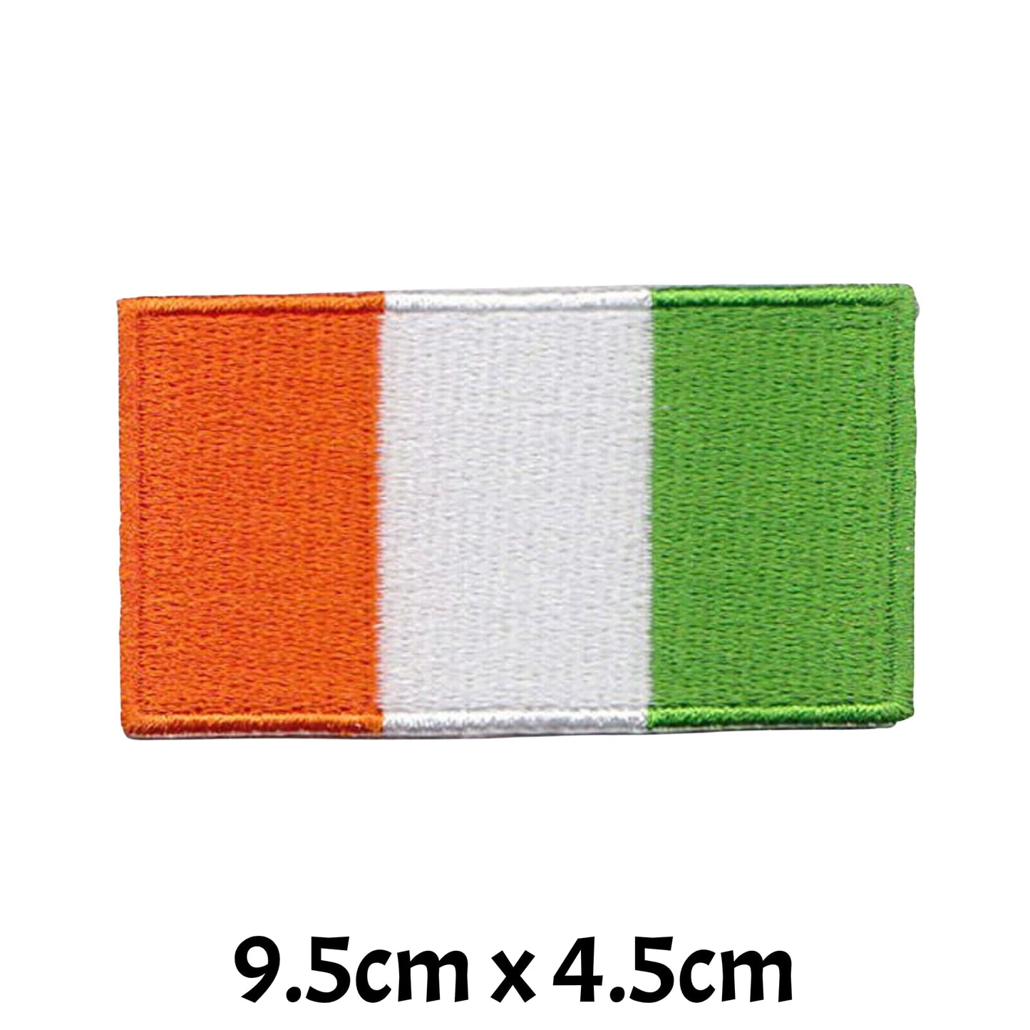 Cote D'Ivoire Flag Embroidered Patches, Iron-On/Sew-On Applique, Shield, Round, Heart and Rectangle Flag Badges for Jackets, Bags, Uniforms, Various Sizes