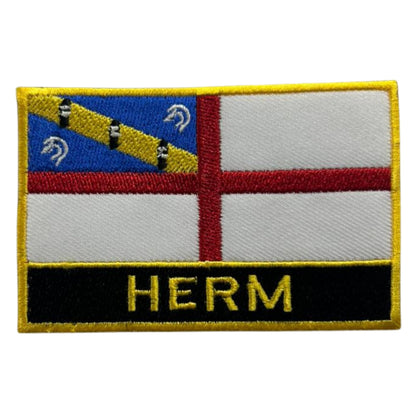 UK County Flag Patch 9.5cm x 6cm Embroidered Iron On/Sew On Badge Durable Fabric Applique for Jackets, Backpacks, Hats, and Clothing