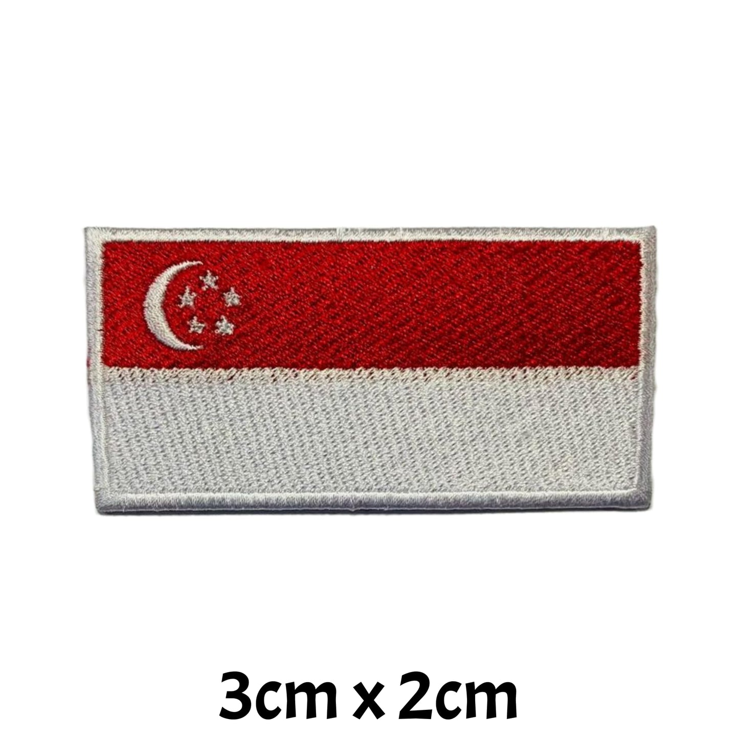 All Country Flag Patches (3 × 2 cm), Embroidered Iron-On/Sew On National Flags, Badge Traveler Gift Patch for Jacket, Backpack, Hat DIY Craft (K-S)