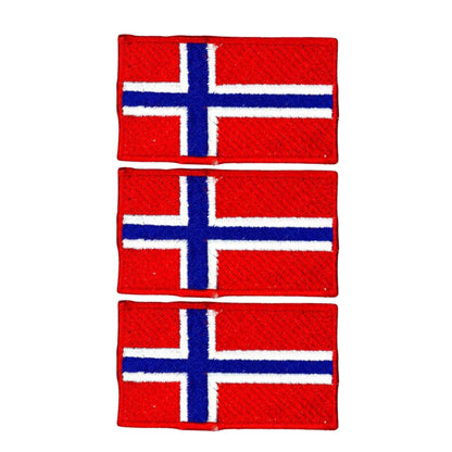 3 Pieces All Countries Flag Patches, 7×4 cm Embroidered Iron-On/Sew On National Flags, World Country Badge Appliques for Vest, Jacket, Backpack, Hat,(A-J)