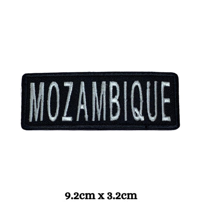 Mozambique Flag Embroidered Patch Set, Iron-On or Sew-On Applique Badges, Rectangle Shield Round Heart Shapes, for Jackets, Backpacks, Hats, Uniforms and Various Sizes