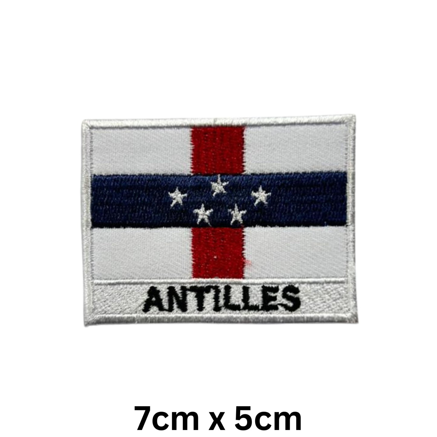 National Country Flag Iron On Patch, Set of 3, Embroidered Fabric Applique, 7cm x 5cm, Rectangular, United Kingdom Theme, for Jackets, Bags, Hats and Crafts (A-J)