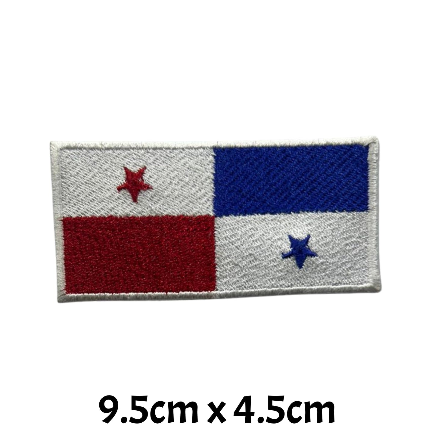 Panama Flag Embroidered Patches, Iron-On/Sew-On Applique, Shield, Round, Heart and Rectangle Flag Badges for Jackets, Bags, Uniforms, Various Sizes